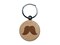 Walrus Mustache Moustache Silhouette Engraved Wood Round Keychain Tag Charm